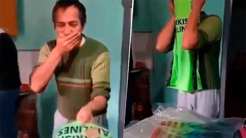 Un entrerriano se emocionó al recibir la camiseta de Enzo Pérez, y el jugador mandó un mensaje