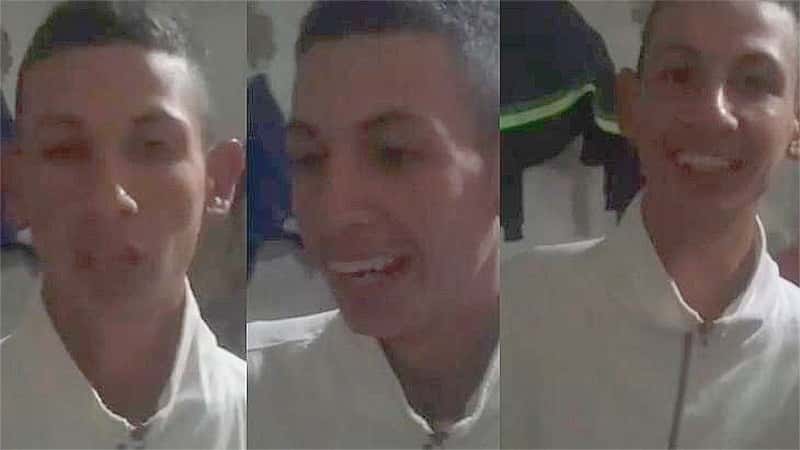 VIDEO: El presunto asesino del colectivero se ríe y pide perdón