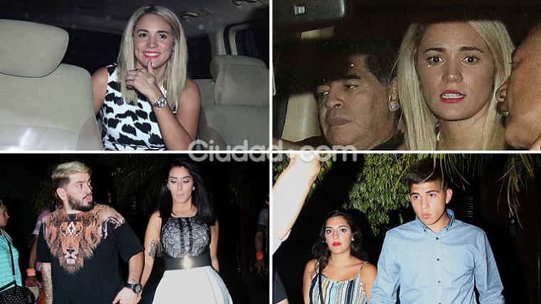 Maradona celebró la Nochebuena junto a Diego Junior, Jana y Rocio Oliva