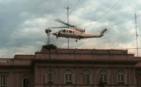 Hace 15 años, De la Rúa abandonaba la Casa Rosada en helicóptero
