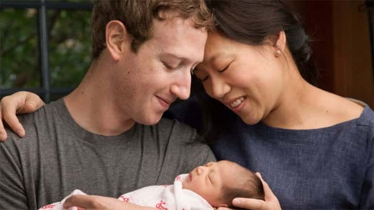 Zuckerberg fue papá y donará el 99% de su empresa