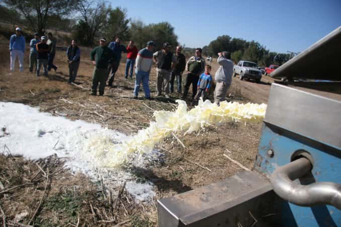 La Rural repudia el derramamiento de leche como método de protesta