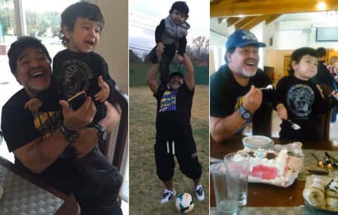 Maradona se reencontró con su hijo después de varios meses 