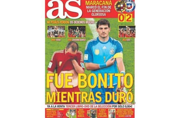 Los diarios españoles hablan del fin de una era tras la eliminación de la Roja