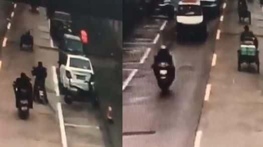 Un "fantasma" se robó un triciclo de carga y se fue a pasear por la ciudad