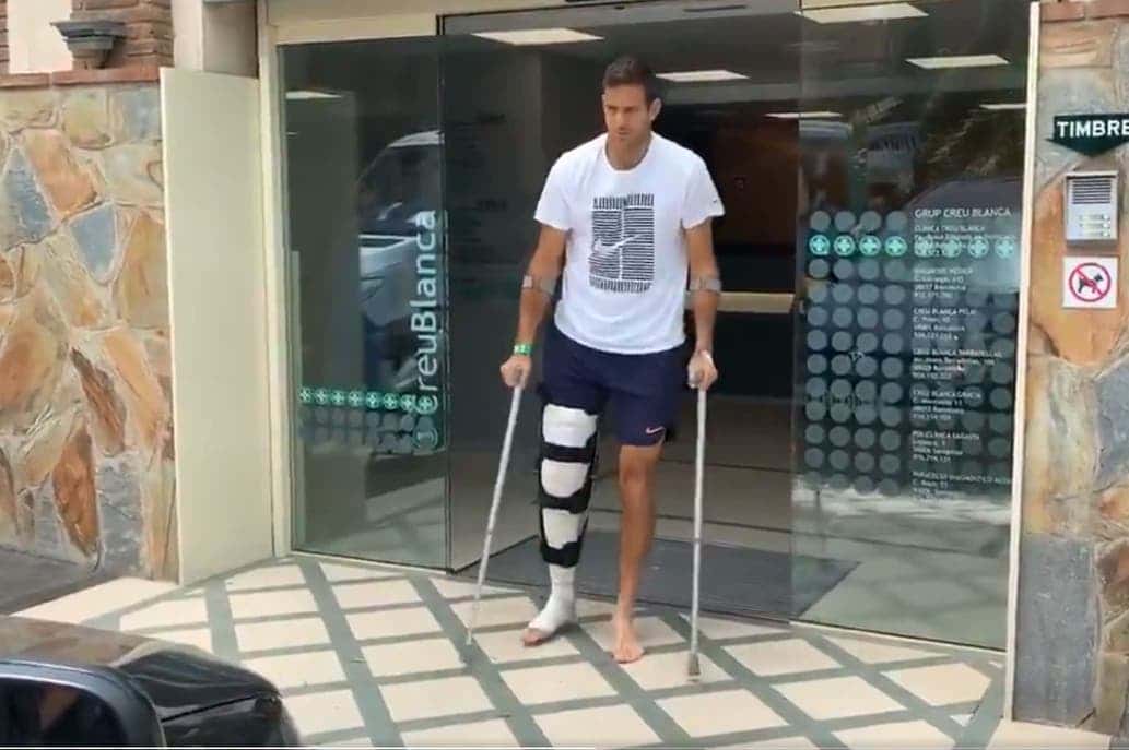 Del Potro dejó la clínica donde fue operado de su rodilla