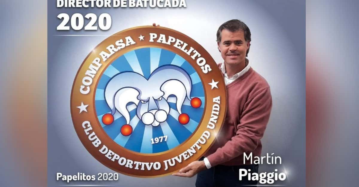 El intendente Piaggio será director de Batucada de Papelitos