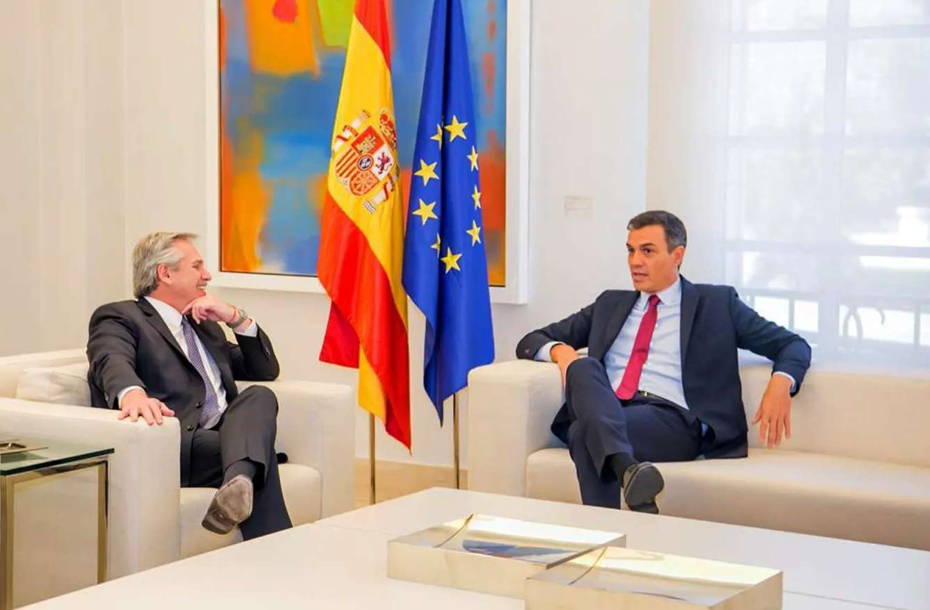 Alberto Fernández se reunió con Pedro Sánchez, el presidente español 