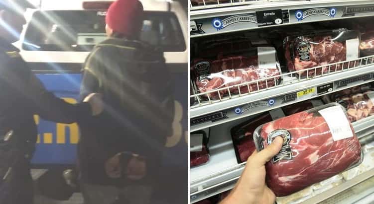 En el Supermercado Vea, fue detenido cuando robaba dos cortes de carne