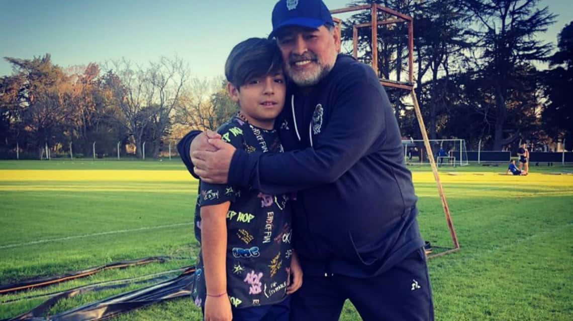 Así fue el reencuentro entre Diego Maradona y su nieto Benjamín