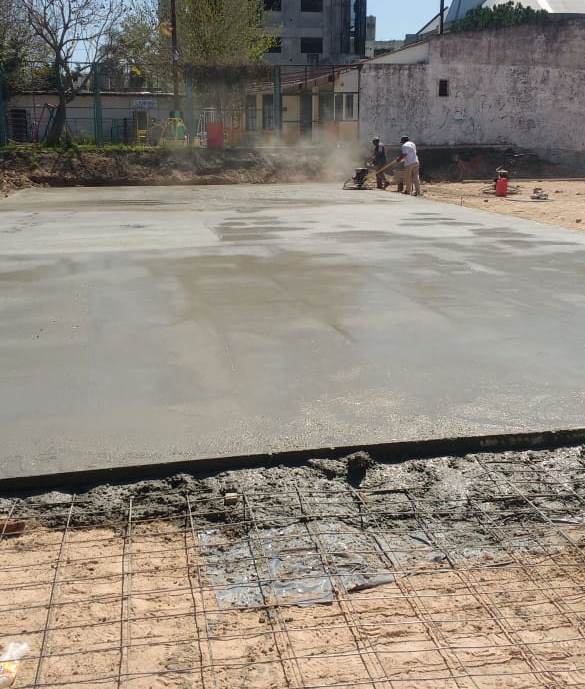 Avanzan las obras del playón deportivo de la Canchita de la Escuela Normal