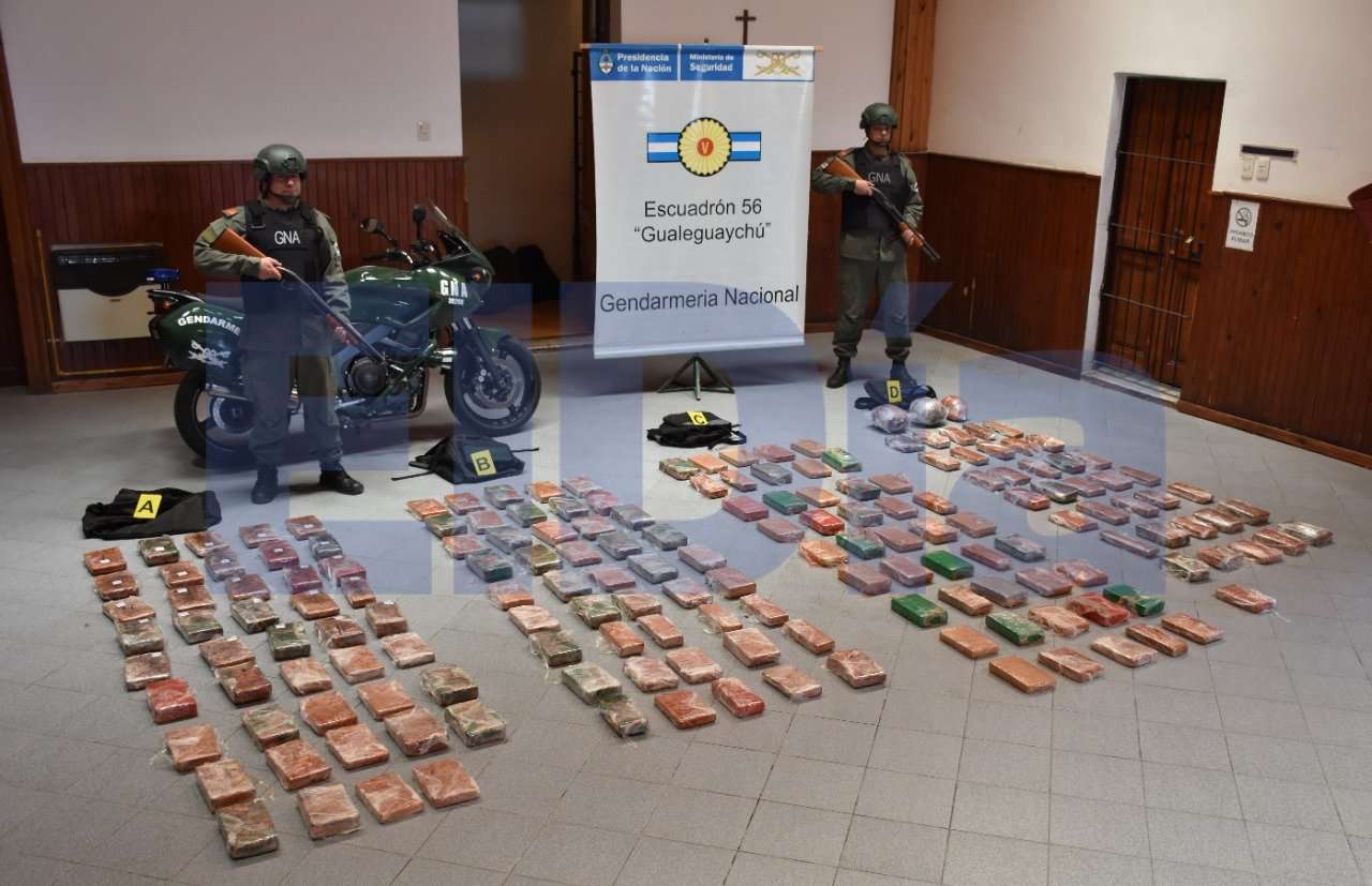Gendarmería Gualeguaychú incautó 188 kilos de marihuana 