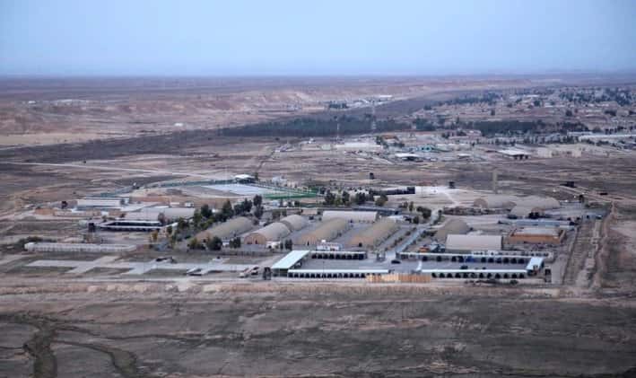 La base militar Al Assad donde se albergan tropas estadounidenses (AP)