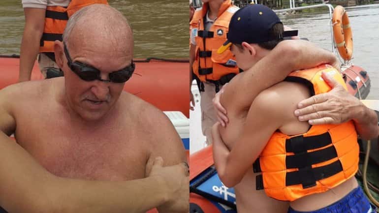 A los 62 años cruzó a nado el río Paraná para sanar las heridas de una tragedia