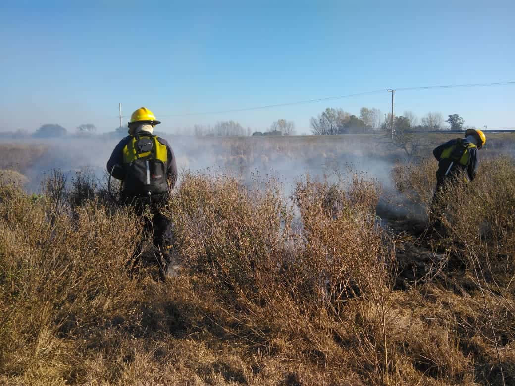 Ardua tarea de bomberos: Se produjeron cuatro incendios en simultáneo esta tarde