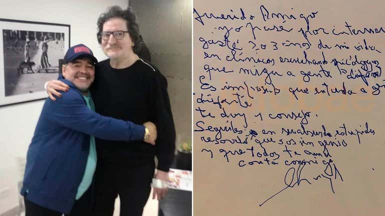 La carta de puño y letra de Charly García que emocionó a Diego Maradona