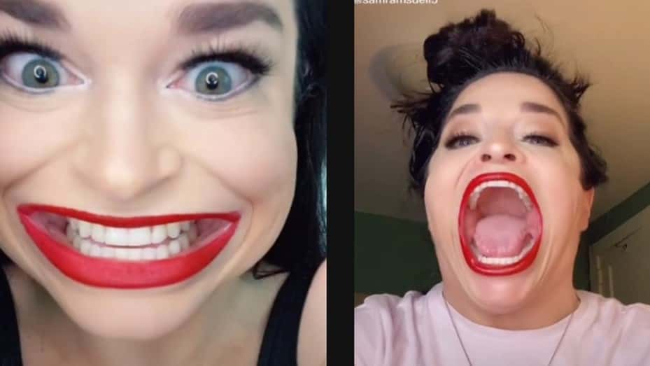 Se hizo viral por tener la boca más grande del mundo y gana miles de dólares por video