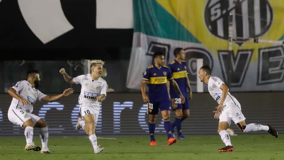 Boca fue goleado por Santos y se quedó sin final de Libertadores
