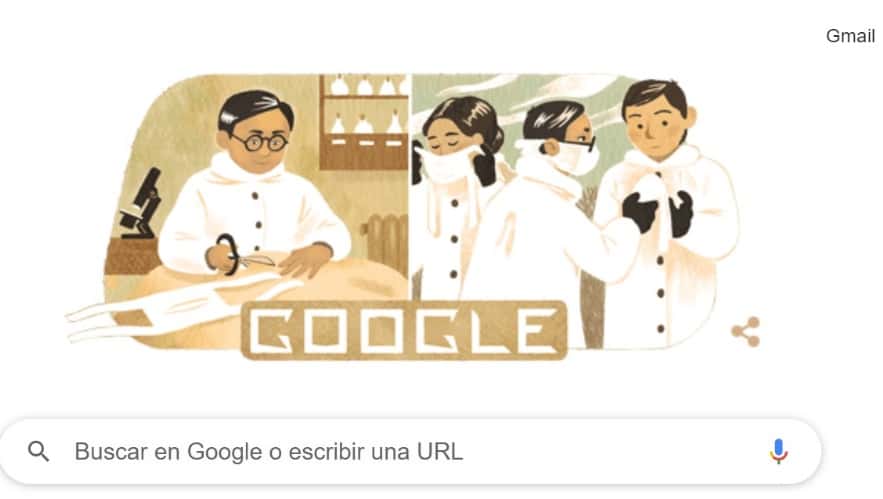 El doodle de Google de hoy recuerda el nacimiento del médico Wu Lien-teh