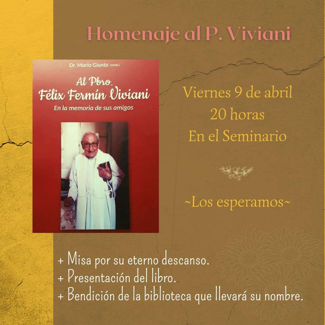 Realizarán un homenaje al Padre Félix Viviani