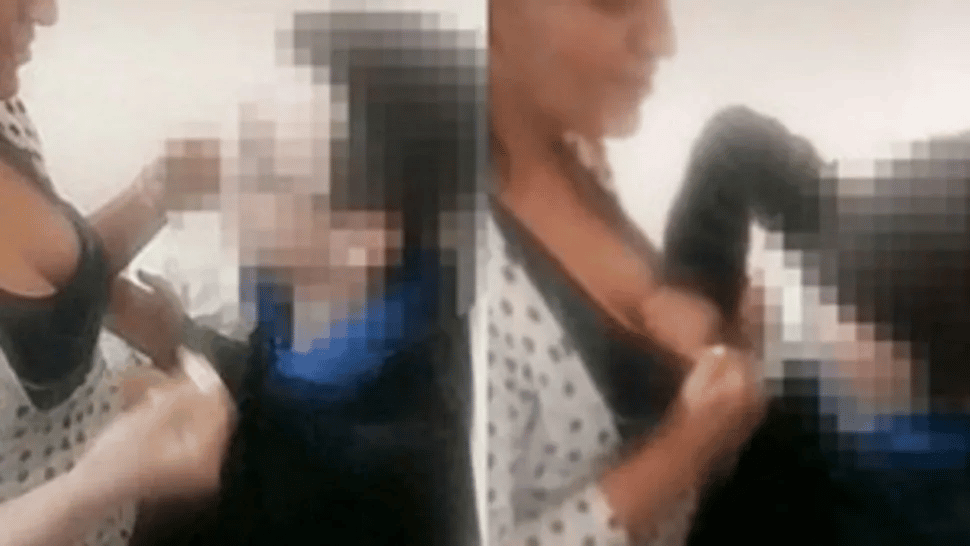 La portera de una escuela se filmó abusando de un alumno, las imágenes se viralizaron y fue detenida