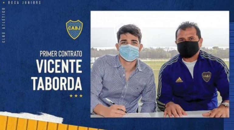 El entrerriano Taborda firmó su primer contrato en Boca