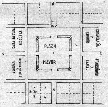 Croqui de la Plaza Mayor (Crédito: Archivo Historico Municipal)