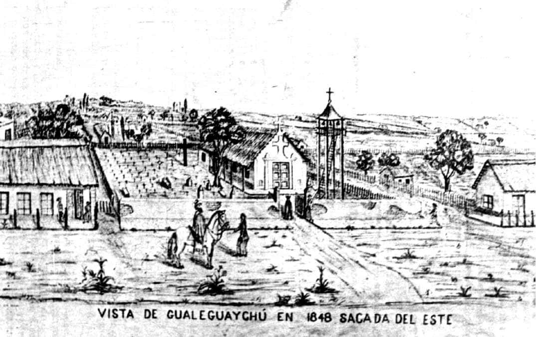 Grabado que retrata cómo se veía la plaza en 1848 (Crédito: Archivo Historico Municipal)