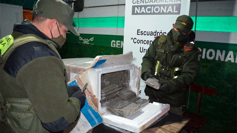 Secuestraron dos encomiendas con 24 kilos de droga en la Autovía Artigas