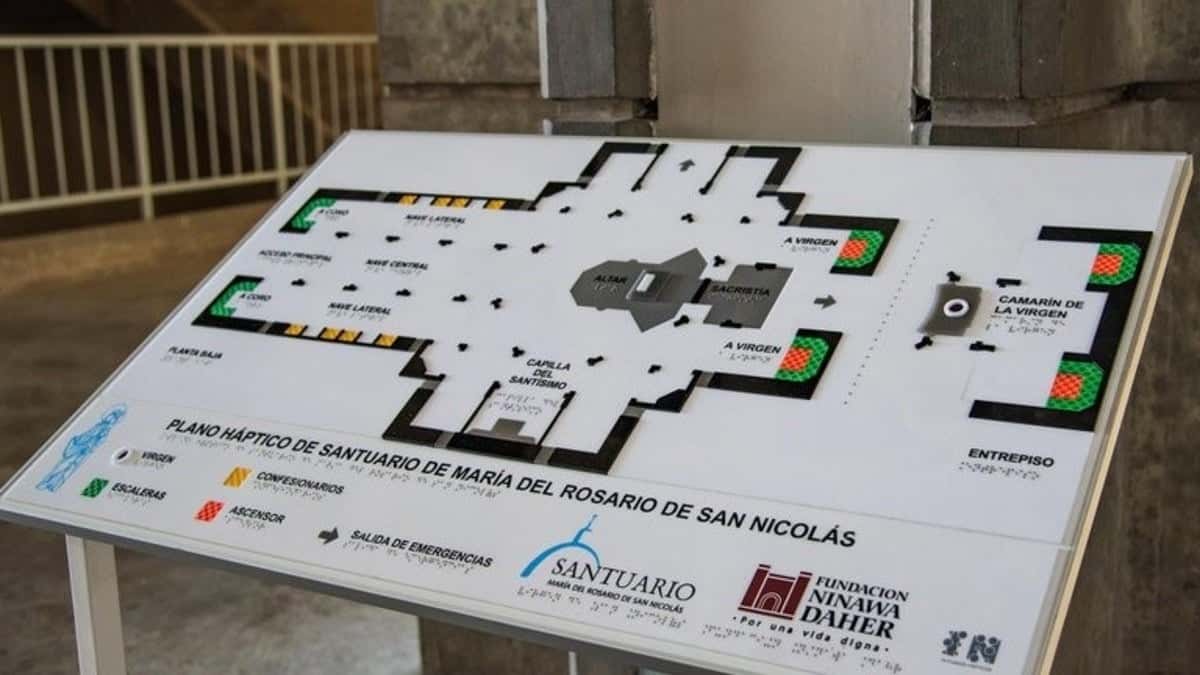 Dos arquitectos de la ciudad donaron un plano háptico para el Santuario de San Nicolás
