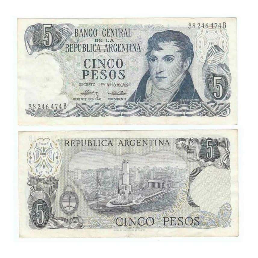 El mito sobre el extraño personaje estampado en un viejo papel de 5 pesos
