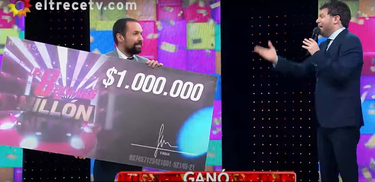 Un médico de Gualeguaychú ganó un millón de pesos en un programa de televisión