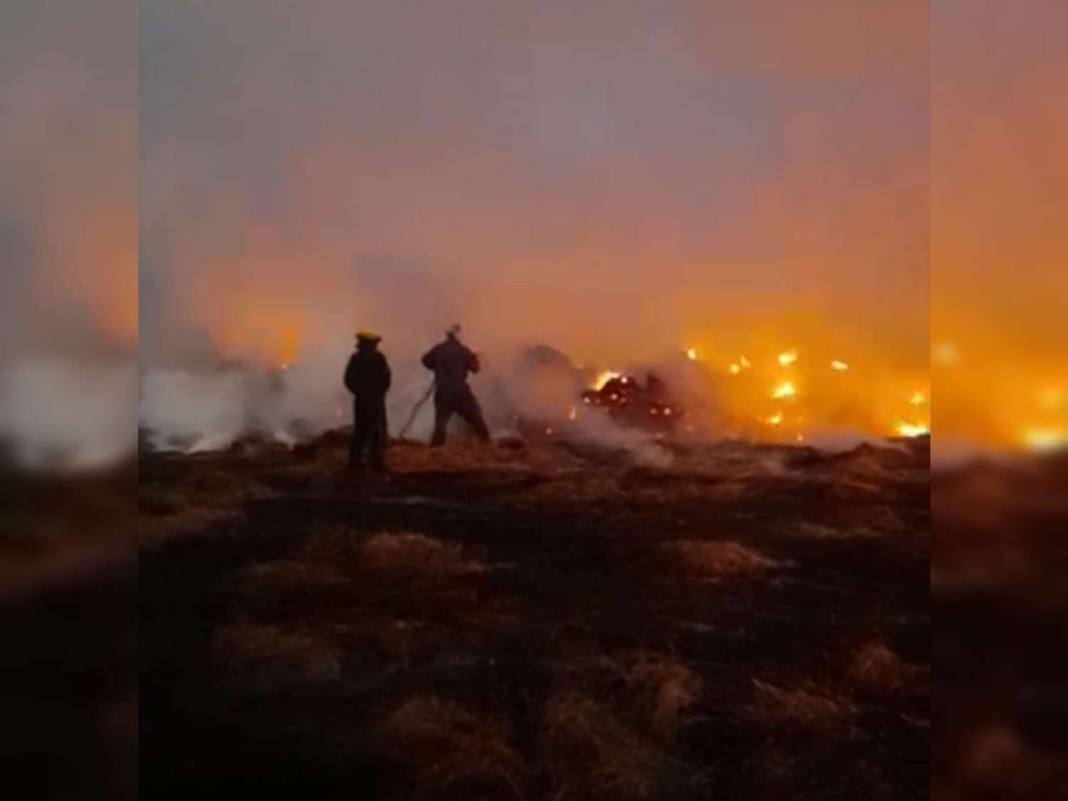 Tras más de 20 horas, los bomberos de Gualeguaychú contuvieron un imponente incendio en un campo
