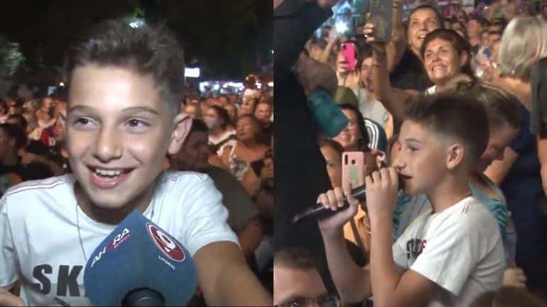 Un niño entrerriano cantó en el show de Abel Pintos y emocionó a todos