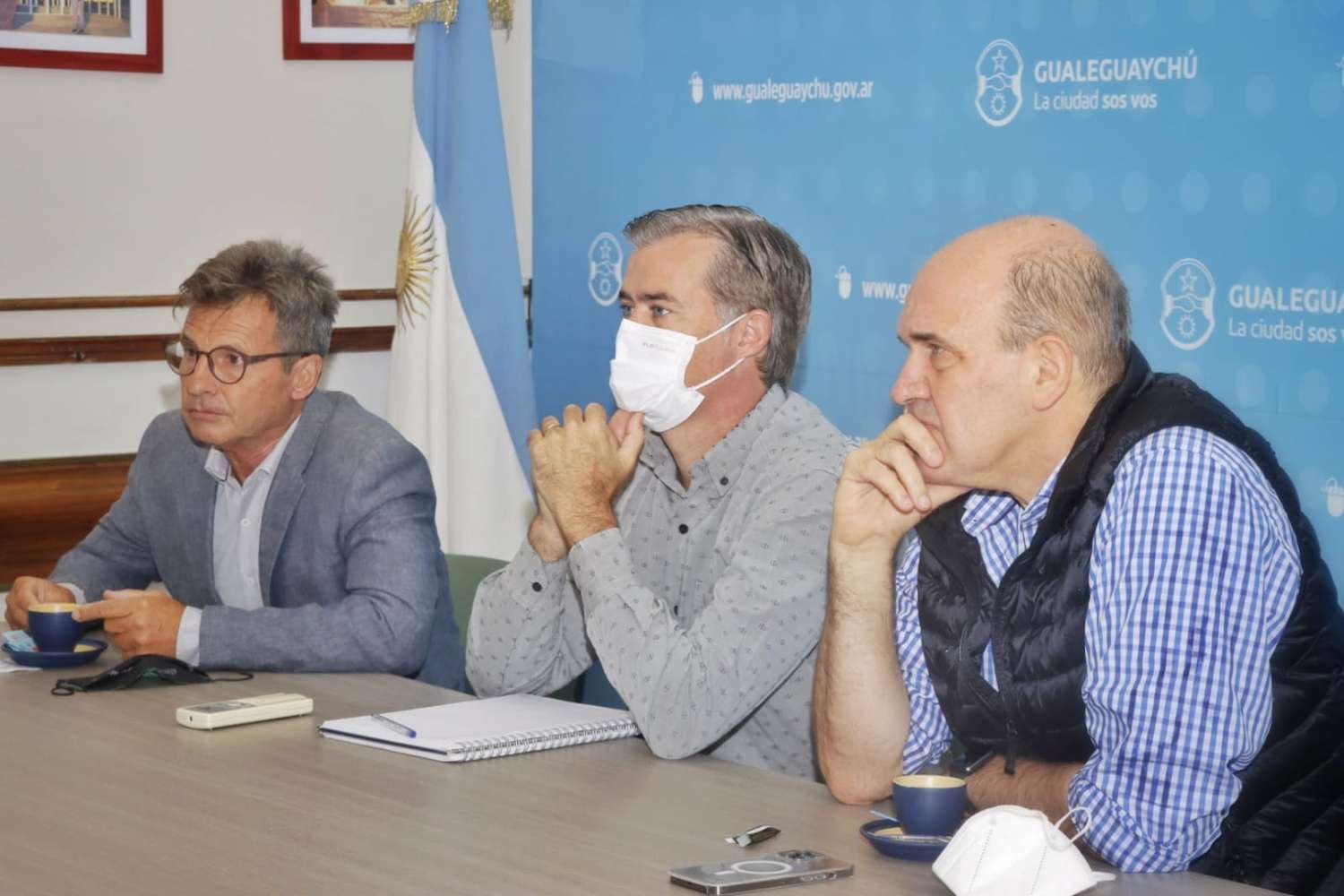 Martín Piaggio y el ministro Richard recibieron al representante del BID en la región