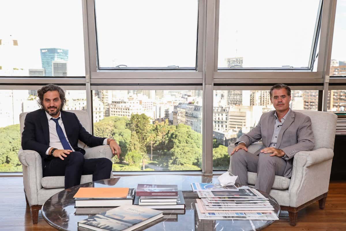 Piaggio se reunió con Cafiero con el objetivo de posicionar a Gualeguaychú como "puerta de acceso" al Mercosur