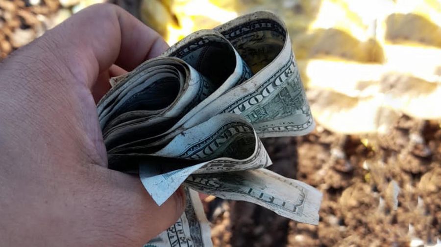 Empleados municipales encontraron miles de dólares en un mueble viejo