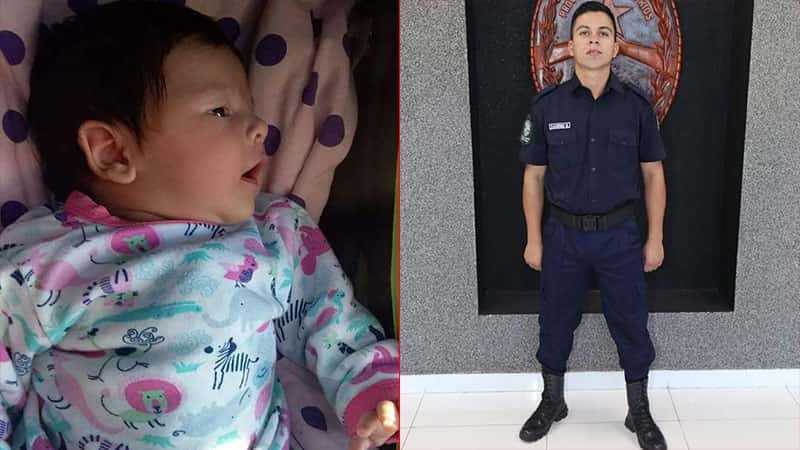 Un policía entrerriano le salvó la vida a una bebita que se había ahogado con leche