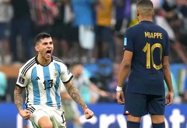 El video del Cuti Romero gritándole el gol en la cara a Mbappé