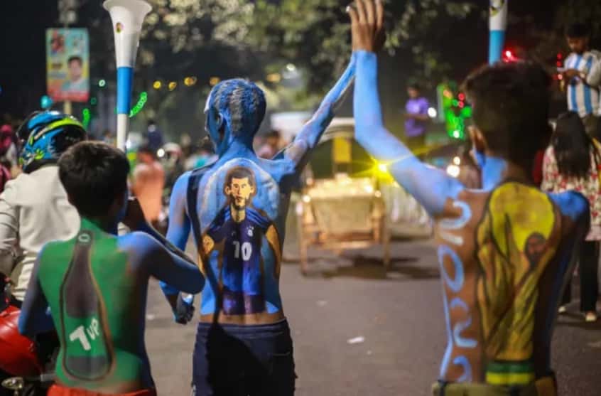 Así se festejó en Bangladesh el triunfo de Argentina ante Australia