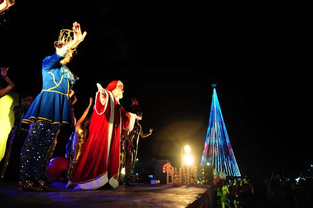 Tristeza absoluta: Por los fuertes vientos se derrumbó el arbolito navideño de Pueblo Belgrano