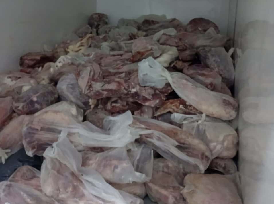 Se decomisaron más de 3600 kilos de cortes de carne en mal estado