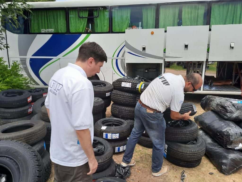 La Aduana de Entre Ríos nuevamente secuestró 195 neumáticos: están valuados en 12 millones de pesos