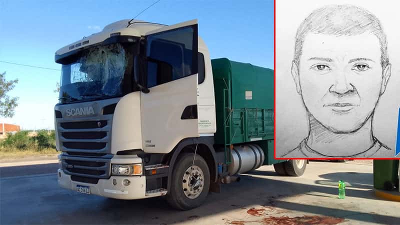 Camionero asesinado en intento de robo: Difundieron un video e identikit de un sospechoso