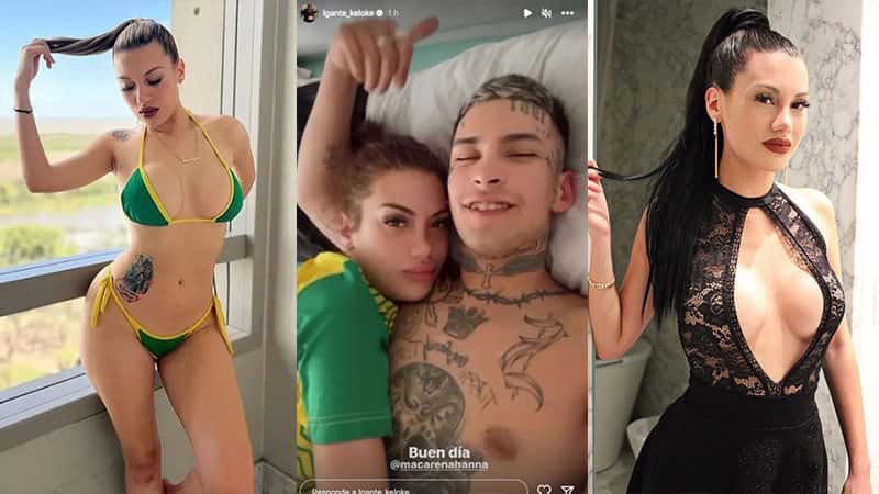 Con una foto en Instagram desde su cama, L-Gante presentó a su nueva novia