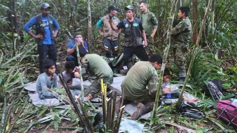 “Mamá murió”: imágenes inéditas del rescate de 4 niños en la selva de Colombia