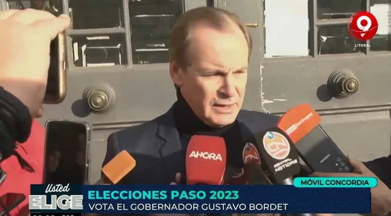 Gustavo Bordet votó en Concordia pero esperará los resultados en Paraná
