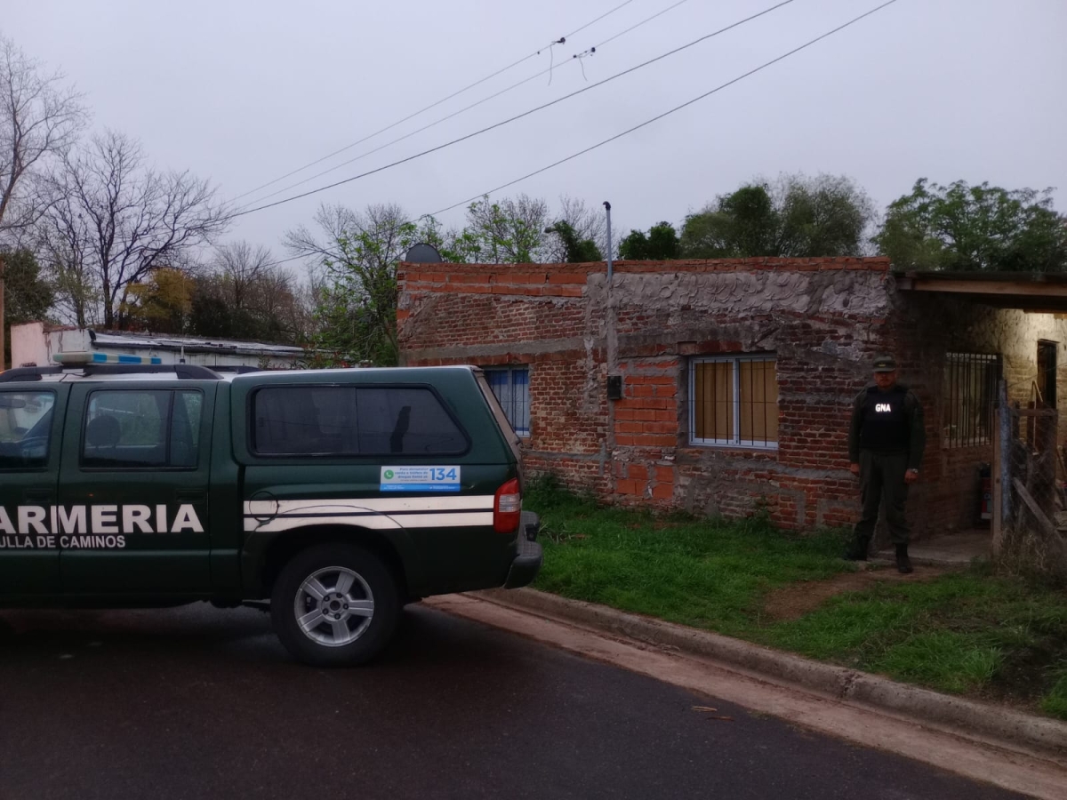 Pueblo Nuevo: Gendarmería Nacional realizó múltiples allanamientos e incautó droga lista para su comercialización
