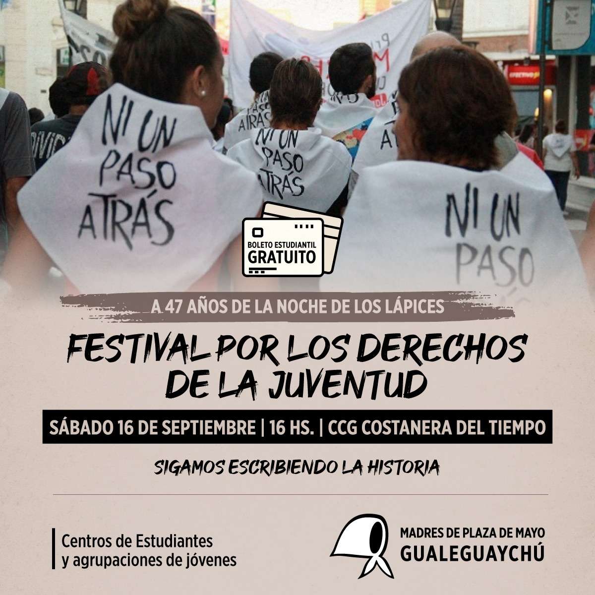 Organizan un festival por los Derechos de la Juventud en el Centro Cultural Gualeguaychú