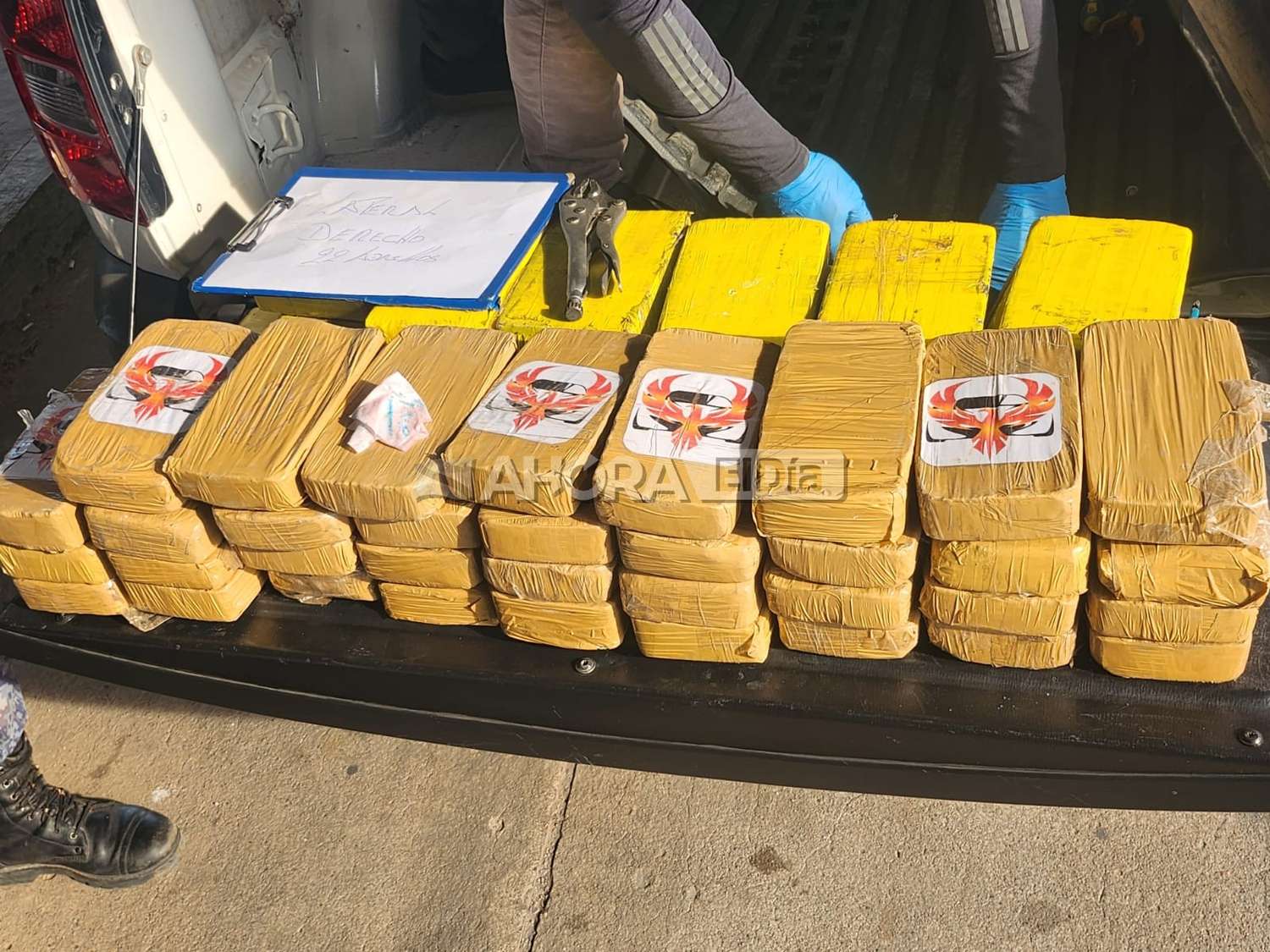 Operativo en la frontera entre Gualeguaychú y Fray Bentos: se habrían encontrado 66 panes con cocaína
